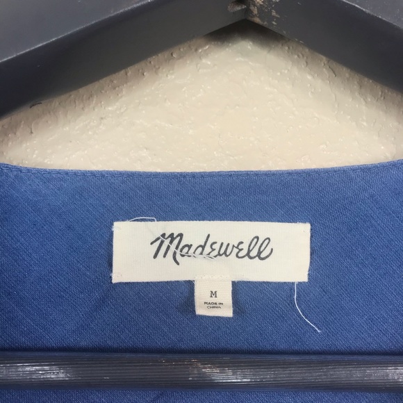 Madewell Indigo V-Neck Button-down Shirt - Picture 7 of 9